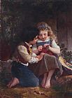 Emile Munier Canvas Paintings - A Special Moment